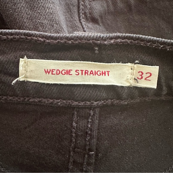 LEVI’S Wedgie Straight High-Rise Button-Fly Black Jeans Women’s Size 32 - Picture 7 of 13